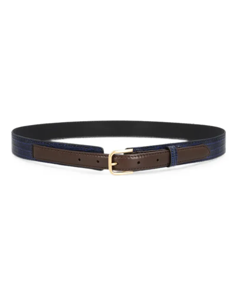 Dries van Noten Gürtel aus Leder - Blau Blau