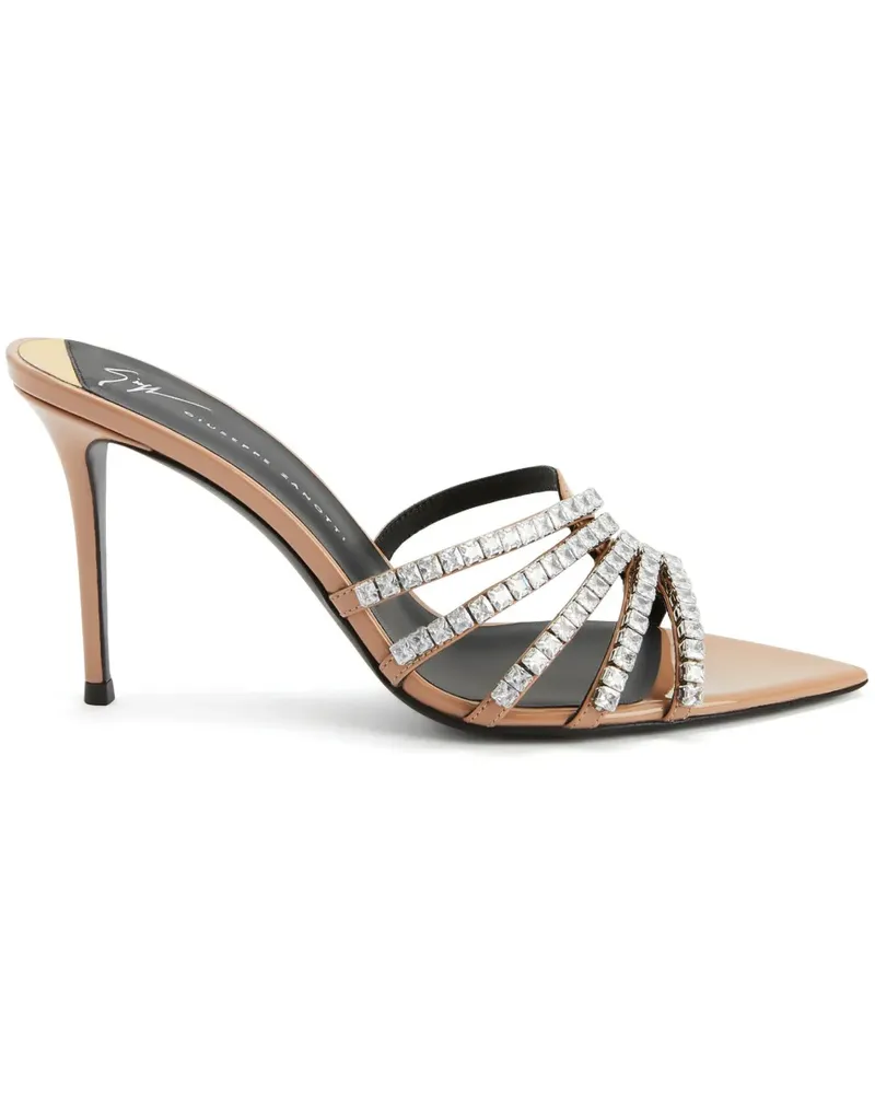 Giuseppe Zanotti Intrigo Baguette Mules - Nude Nude
