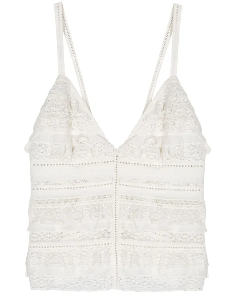 Dorothee Schumacher Top mit Rüschendetail - Weiß Weiß