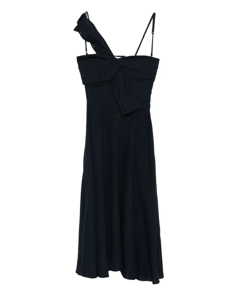 Viktor & Rolf Drapiertes Midikleid mit Schleife - Blau Blau