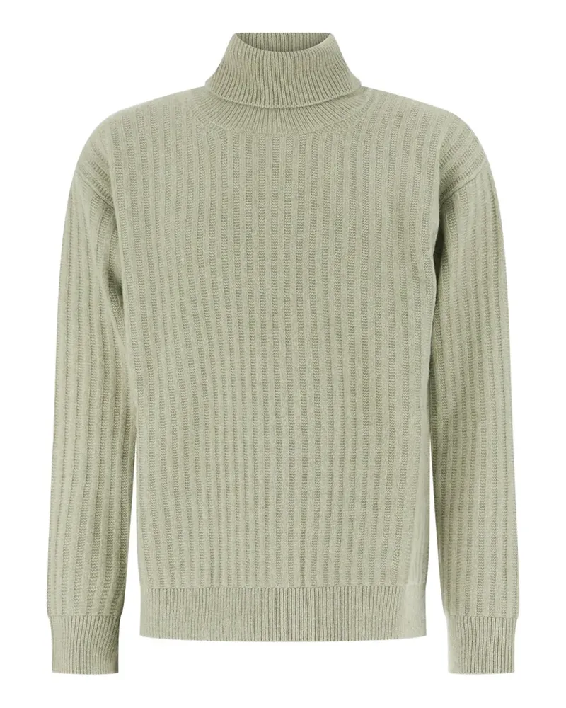 Alpha Studio Gerippter Rollkragenpullover - Grün Grün