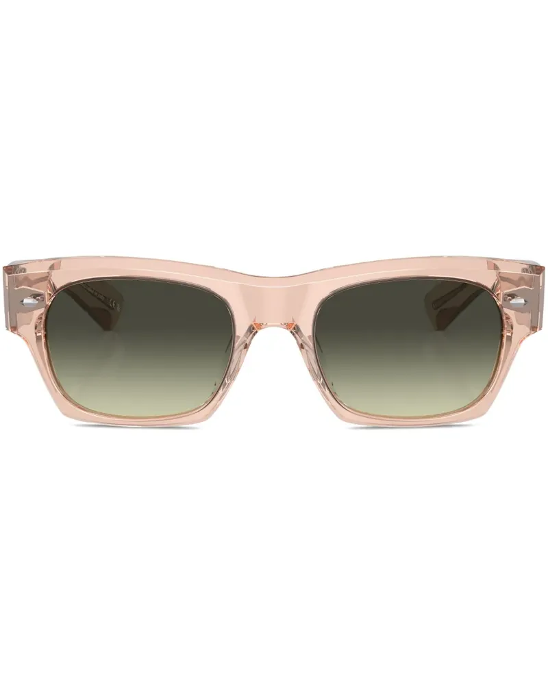 Oliver Peoples Kasdan Sonnenbrille mit eckigem Gestell - Braun Braun