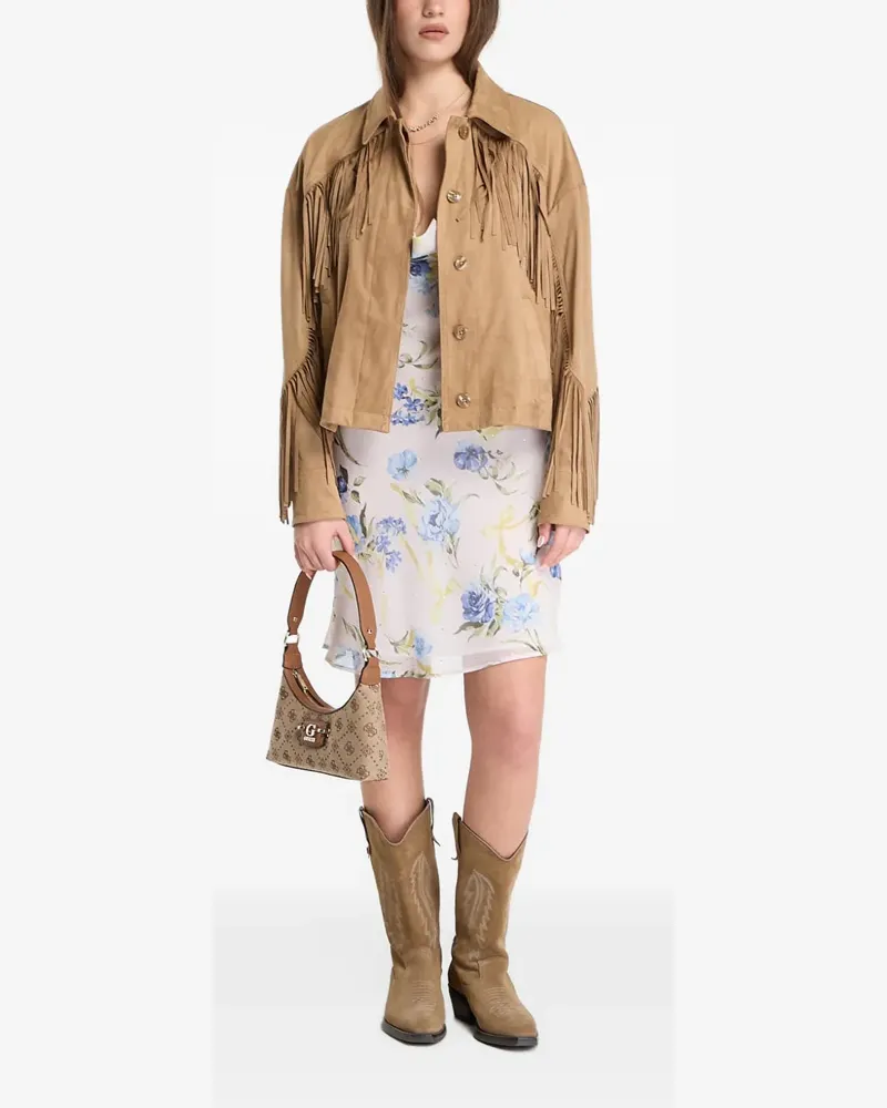 Guess Minikleid mit Blumenprint - Nude Nude