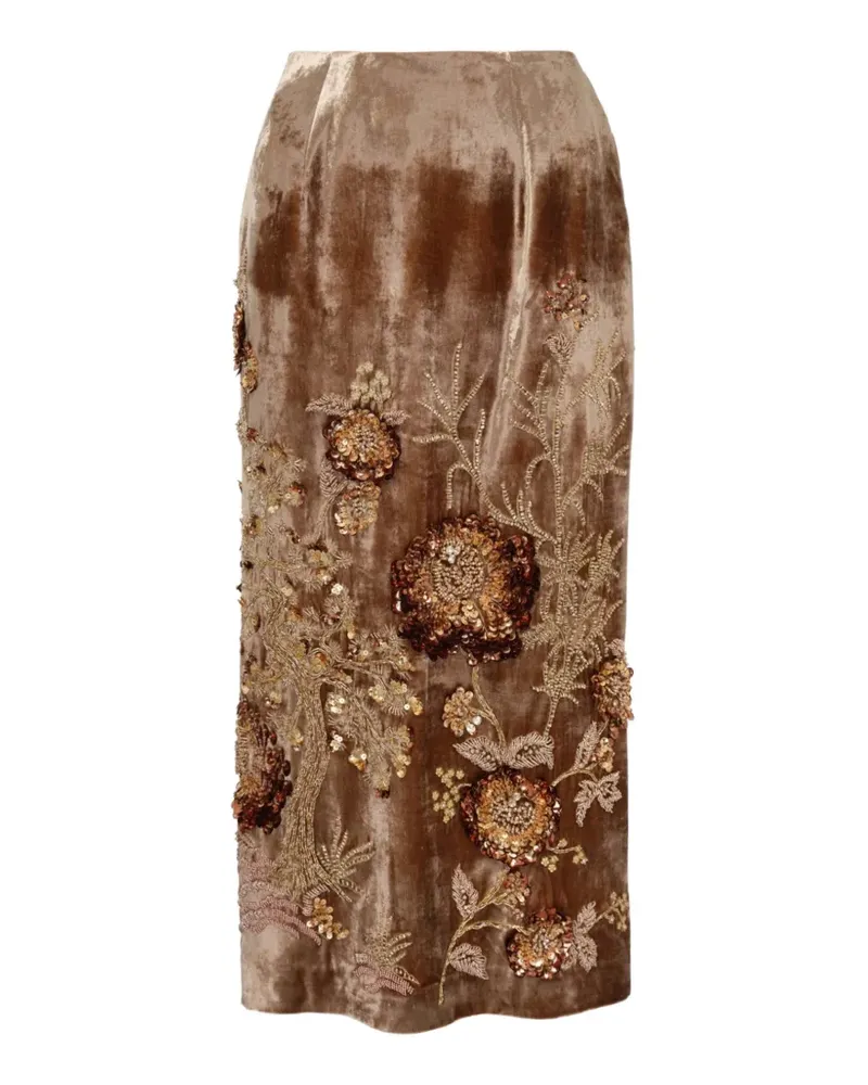 Biyan Midirock mit Pailletten - Nude Nude