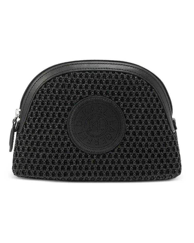 Karl Lagerfeld K/Circle Kosmetiktasche aus Mesh - Schwarz Schwarz