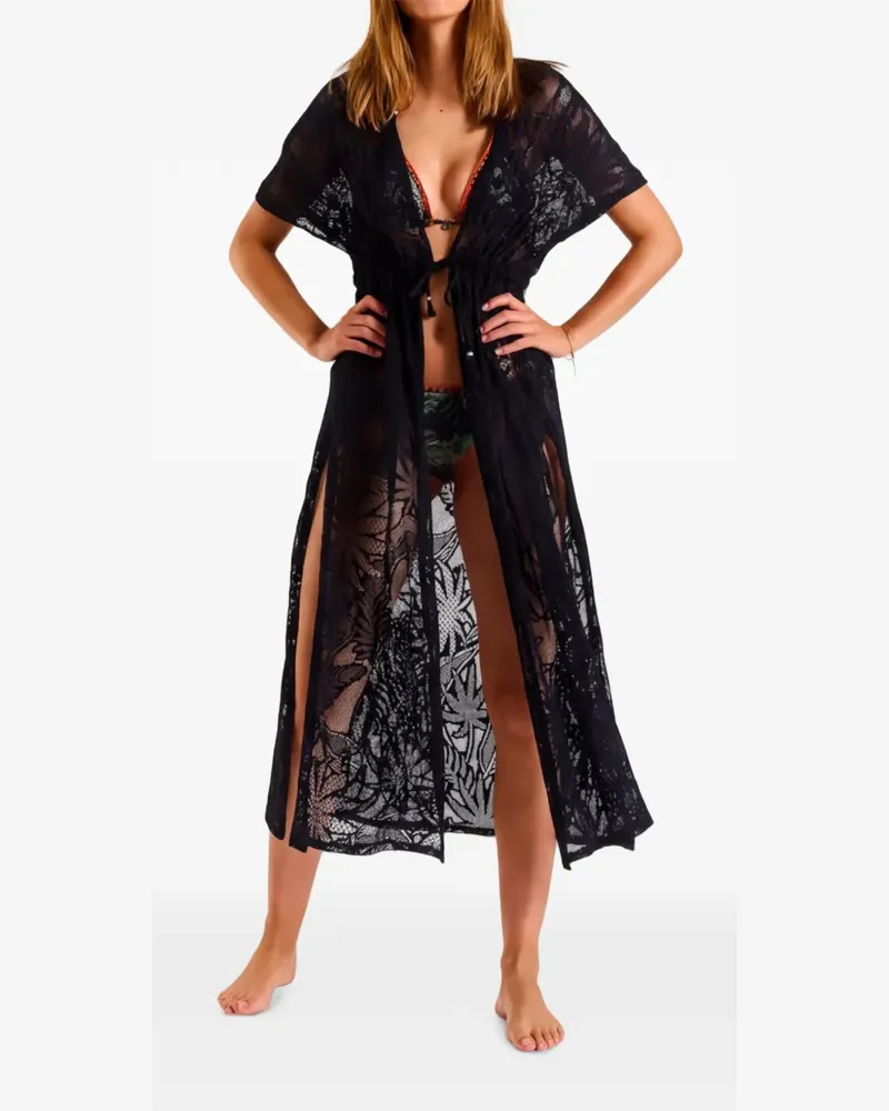 Banana Moon Beachwear mit Spitzenstrick - Schwarz Schwarz