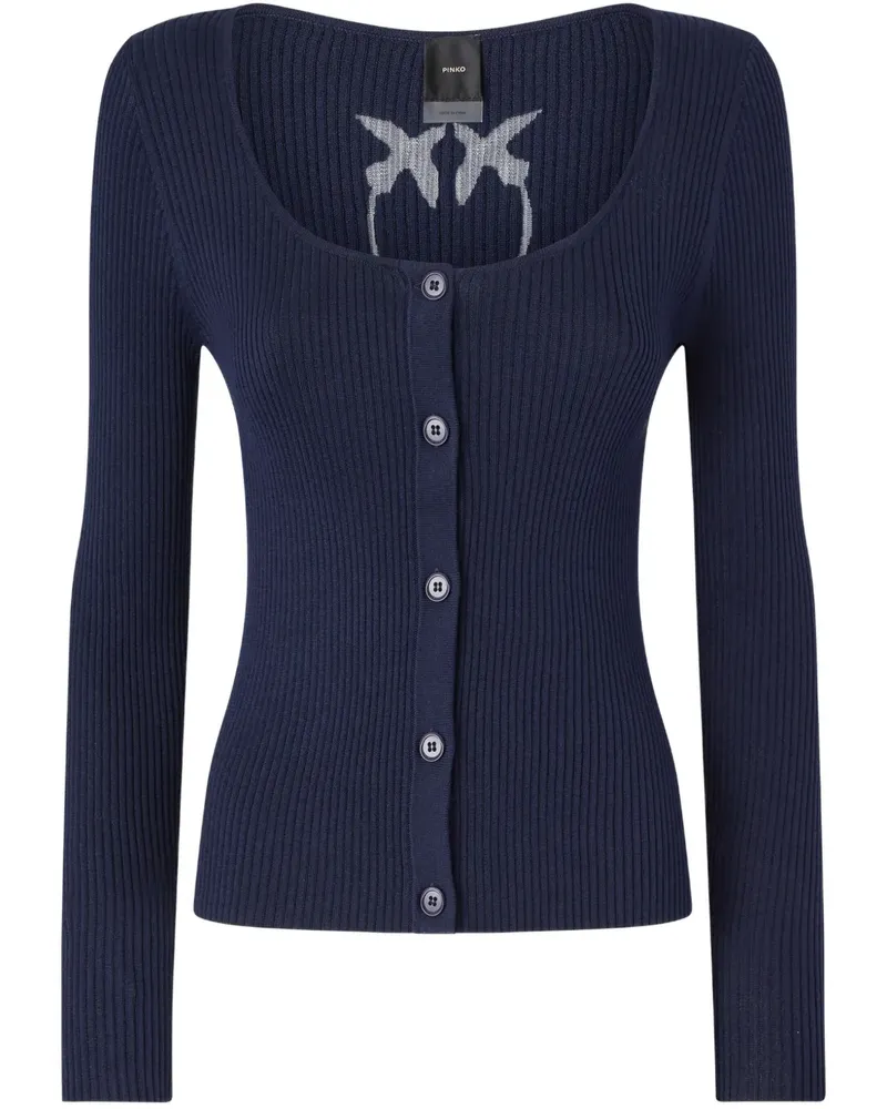 Pinko Gerippter Cardigan - Blau Blau