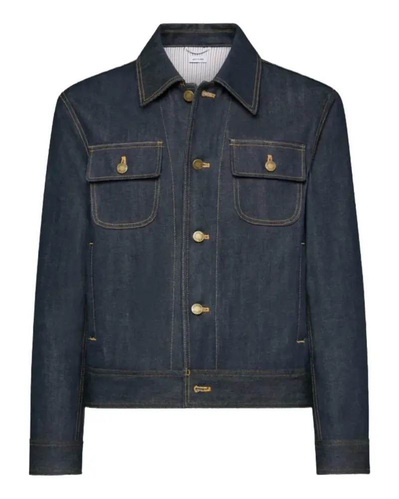 Thom Browne selvedge backstrap denim jacket - Blau Blau