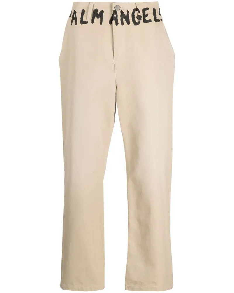Palm Angels Chino mit Logo-Print - Nude Nude