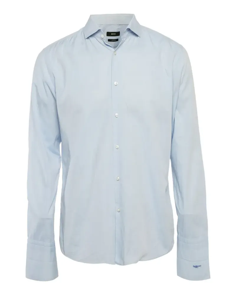 HUGO BOSS Schmales Hemd - Blau Blau