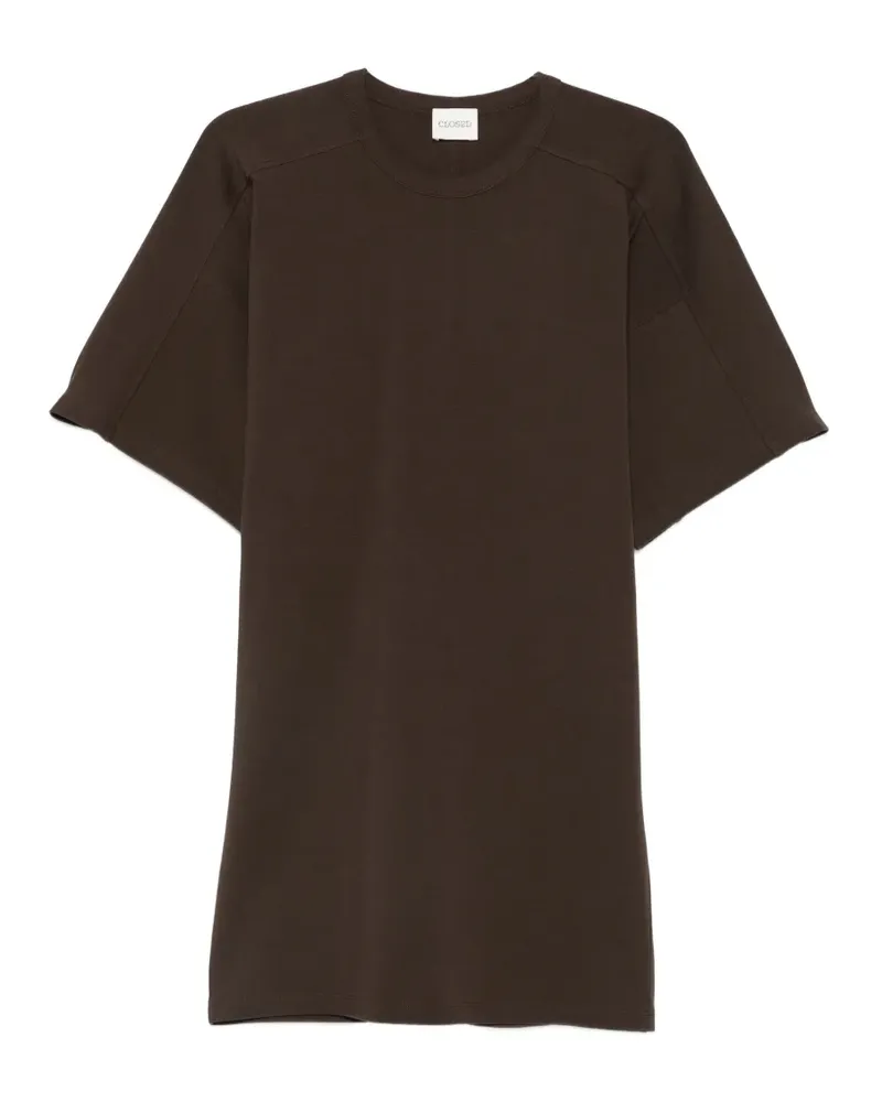 Closed short-sleeve panelled dress - Braun Braun