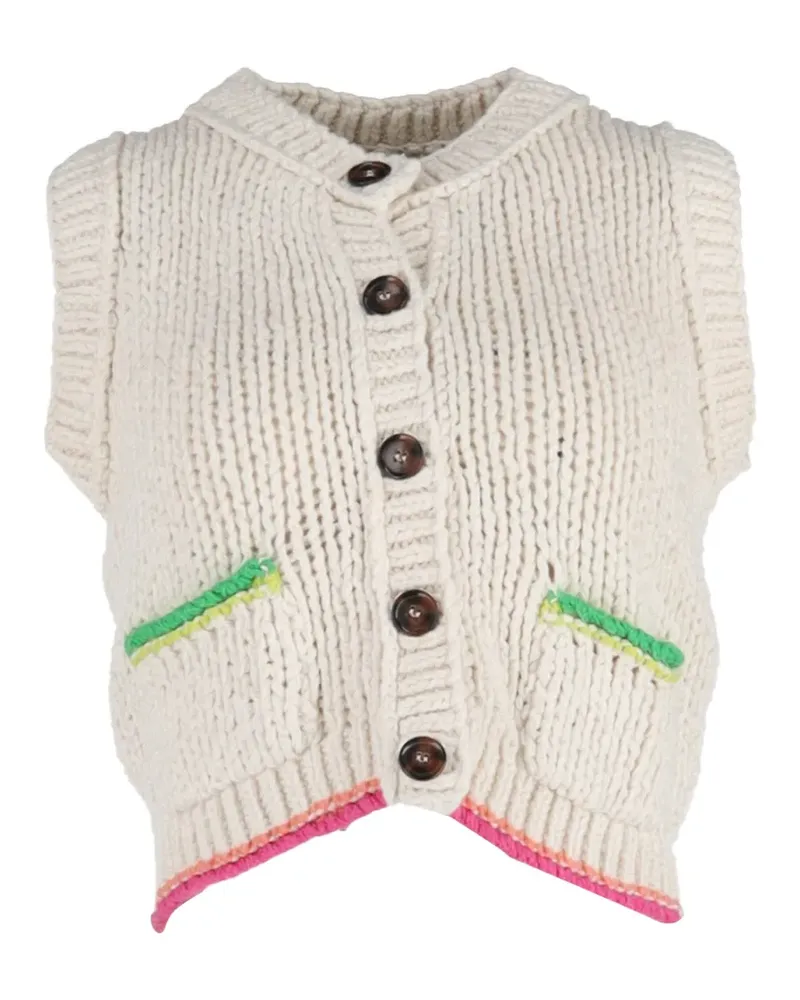 RE/DONE Ärmelloser Cardigan - Nude Nude