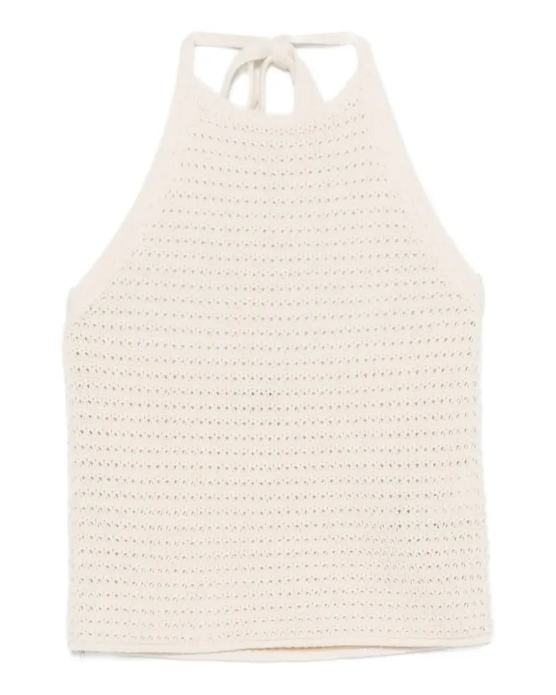 Drykorn Akwy open-knit halterneck tank top - Nude Nude