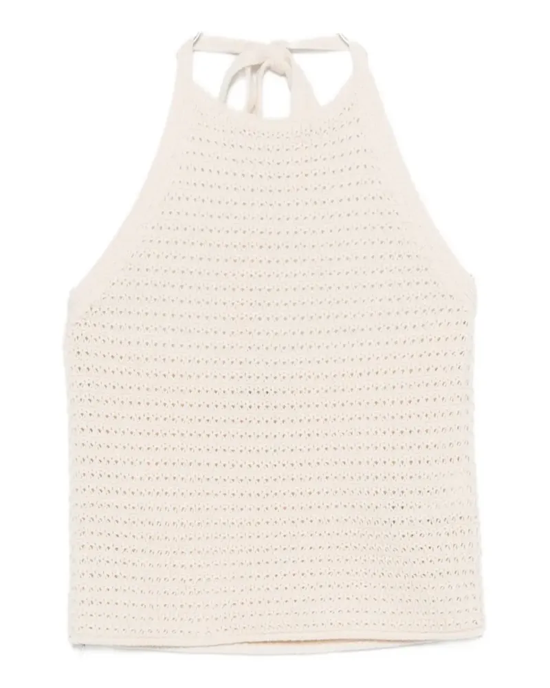 Drykorn Akwy open-knit halterneck tank top - Nude Nude