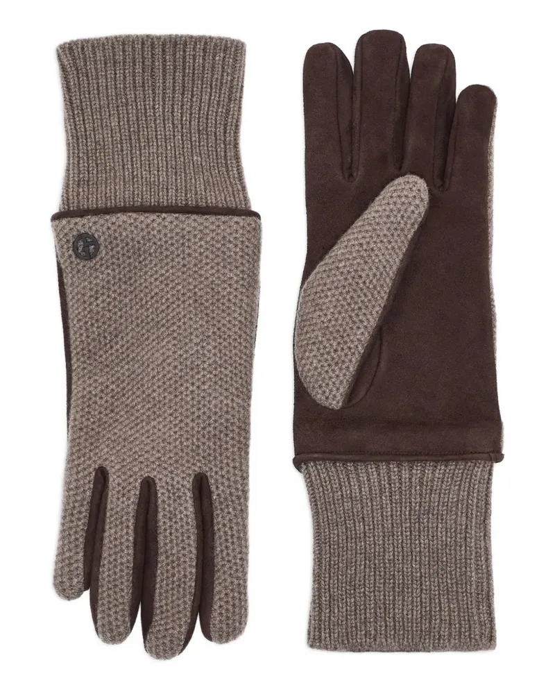 Giorgio Armani Strukturierte Handschuhe aus Kaschmir - Braun Braun