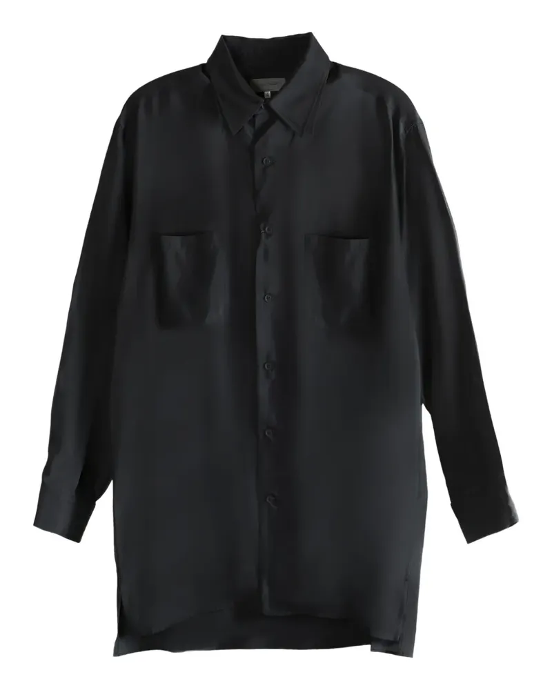 Yohji Yamamoto Klassisches Hemd - Schwarz Schwarz