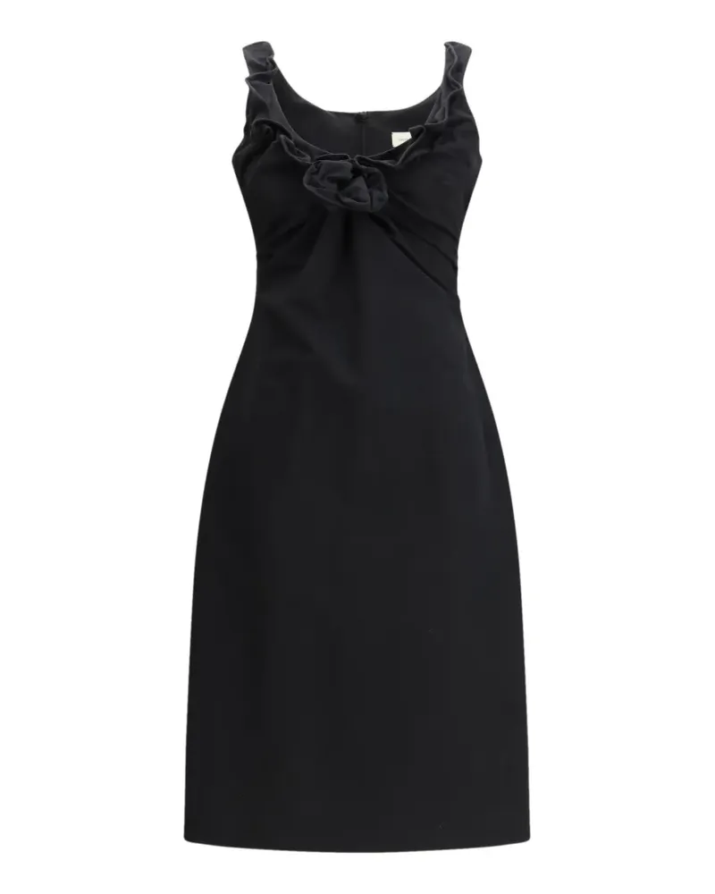 Magda Butrym Kleid mit Blumenapplikation - Schwarz Schwarz