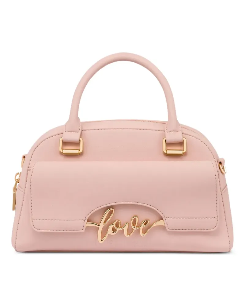 Moschino logo-lettering shoulder bag - Rosa Rosa