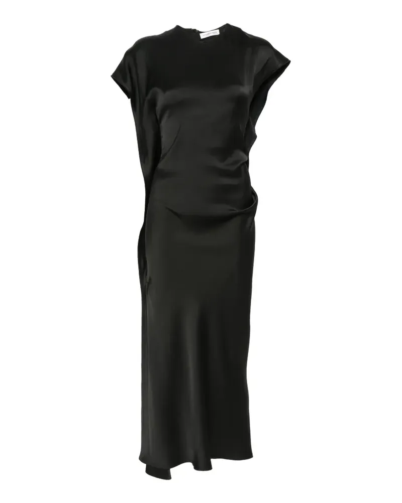 Victoria Beckham draped V-neck sleeveless midi dress - Schwarz Schwarz