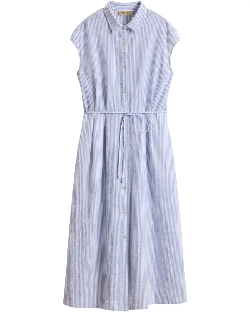 Woolrich Hemdkleid mit Nadelstreifen - Blau Blau