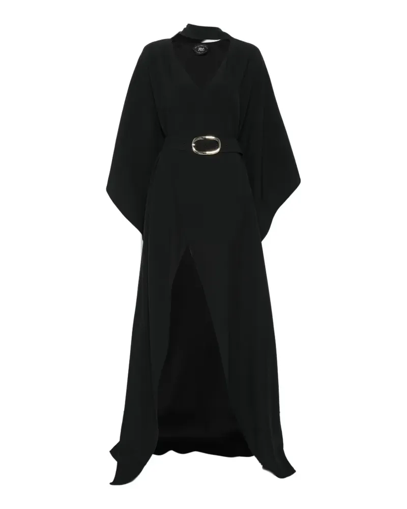 Taller Marmo Cassandra V-neck belted dress - Schwarz Schwarz