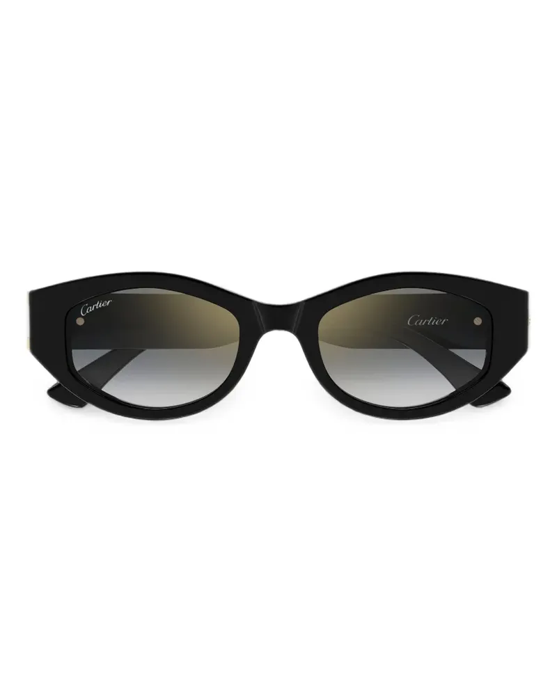 Cartier Sonnenbrille mit Logo - Schwarz Schwarz