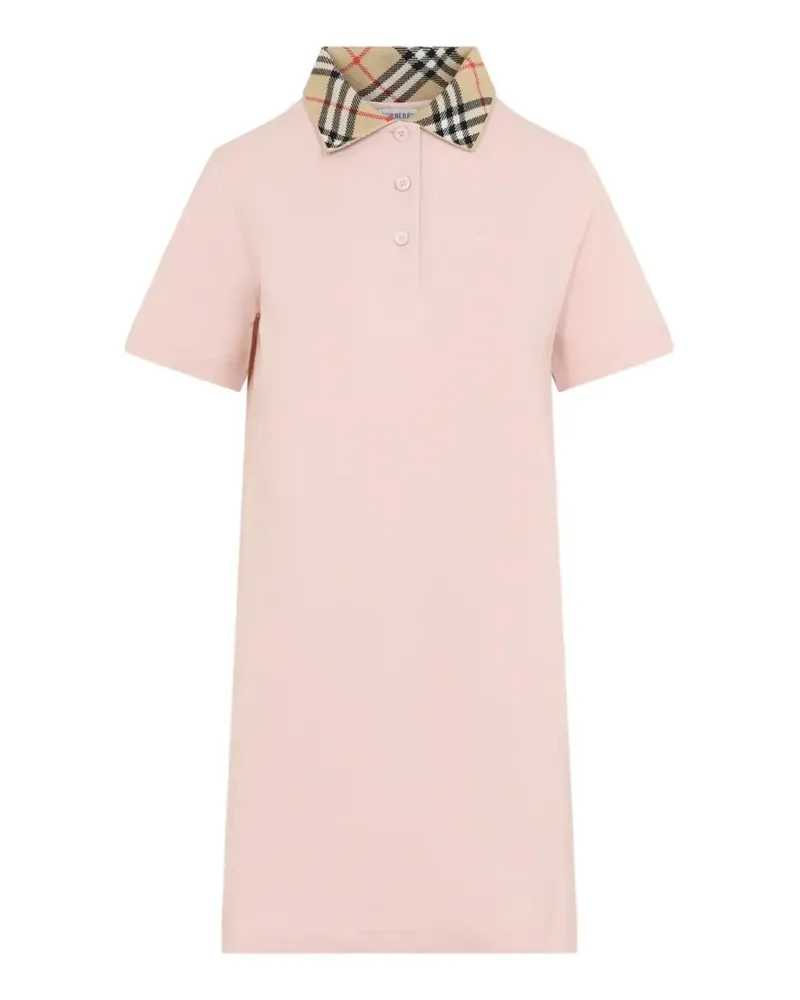 Burberry Poloshirtkleid mit kariertem Kragen - Rosa Rosa