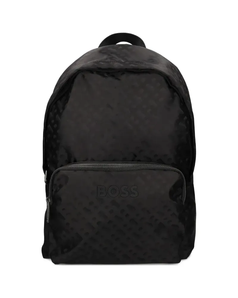 HUGO BOSS Rucksack mit Reißverschlussmuster - Schwarz Schwarz