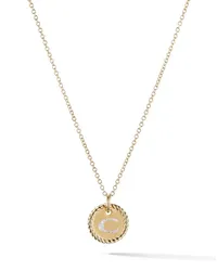 David Yurman 18kt C Initial Charm Gelbgoldhalskette Gold