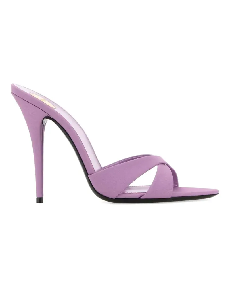 Saint Laurent 110mm Kirat satin sandals - Violett Violett