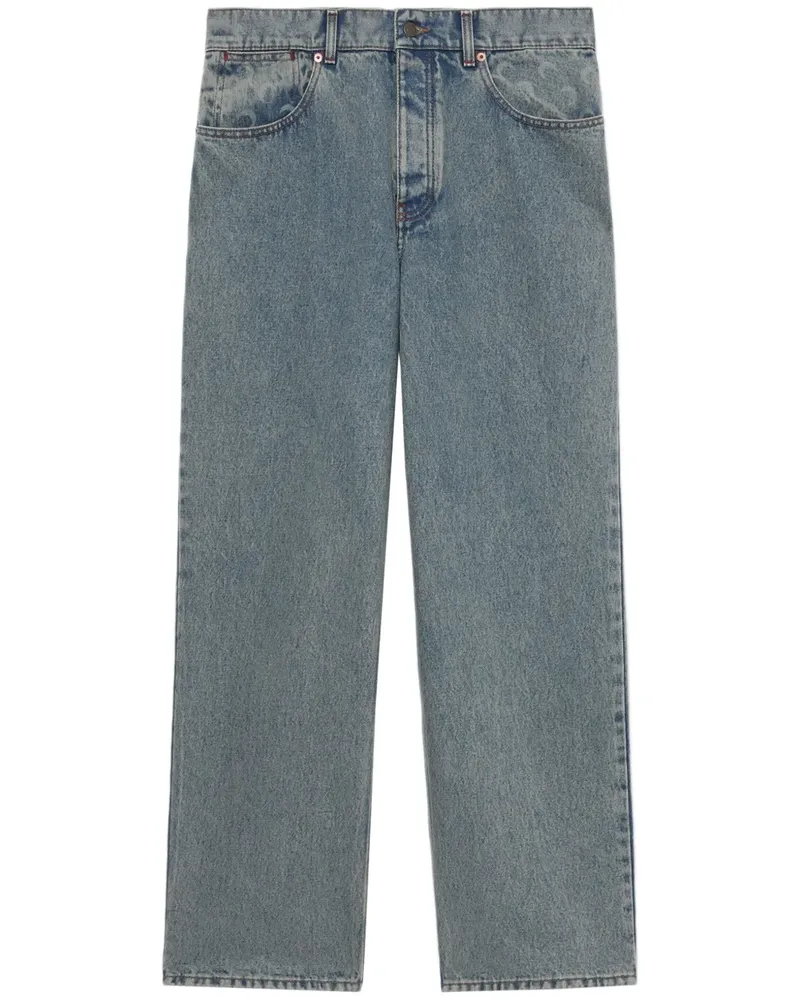Marine Serre Crescent Moon' Jeans - Blau Blau