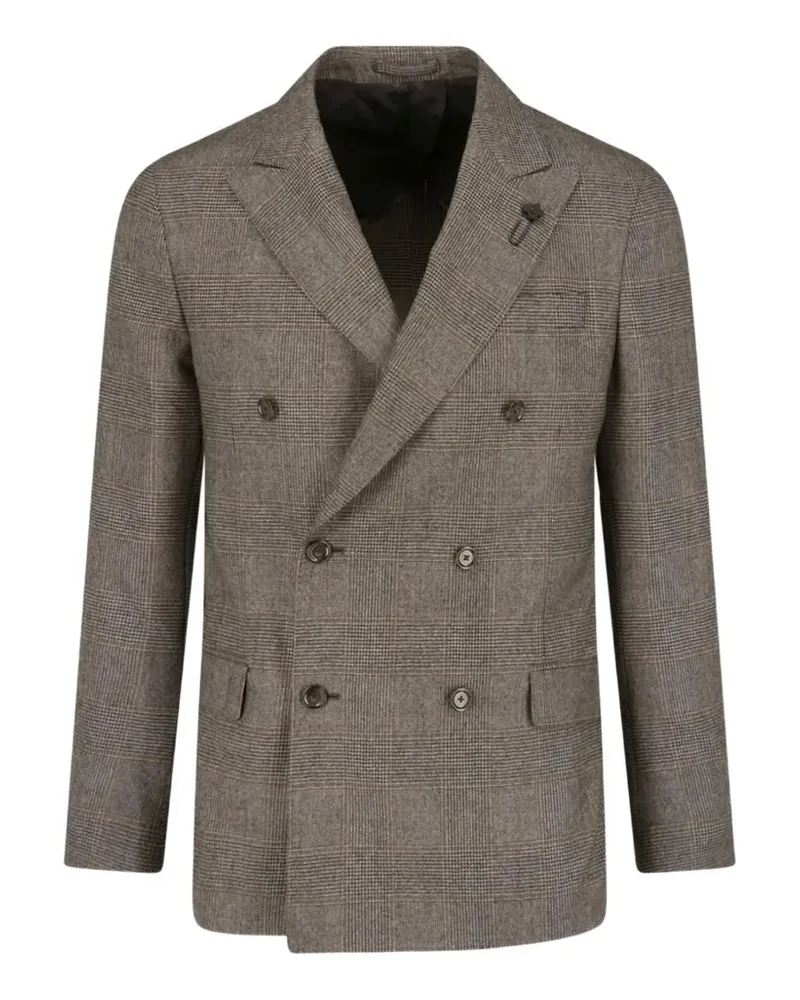 LARDINI Sakko mit Prince-of-Wales-Karo - Braun Braun