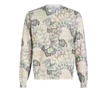 Rundhals-Sweatshirt mit Blumen-Print