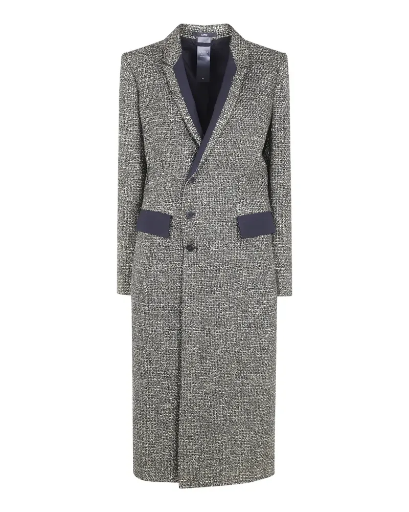 Sapio Lame metallic bouclé-knit coat - Grau Grau