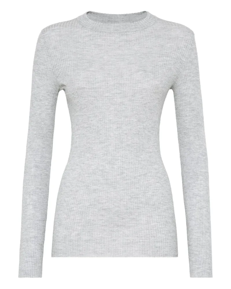 Brunello Cucinelli Oberteil mit Finish - Grau Grau