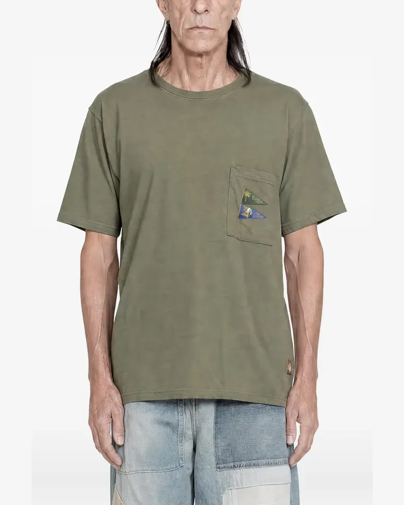 KAPITAL T-Shirt mit Tasche - Grün Grün