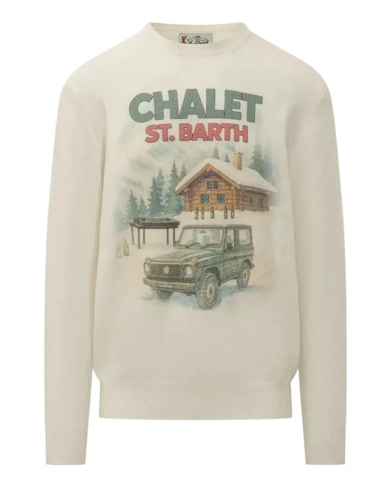 MC2 Saint Barth Heron jacquard-print sweater - Nude Nude