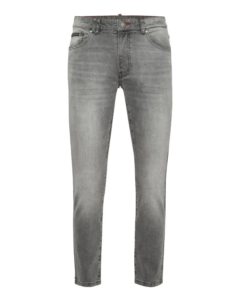 Philipp Plein Greatness Jeans mit Logo-Stickerei - Grau Grau