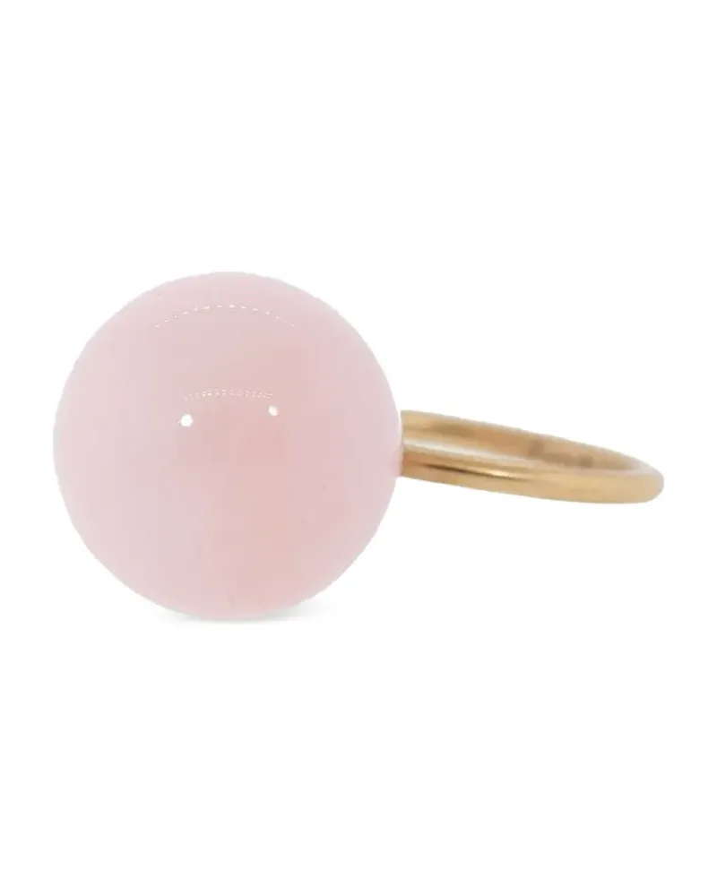 Irene Neuwirth Mittelgroßer 18kt Gumball Rotgoldring mit Opal - Rosa Rosa