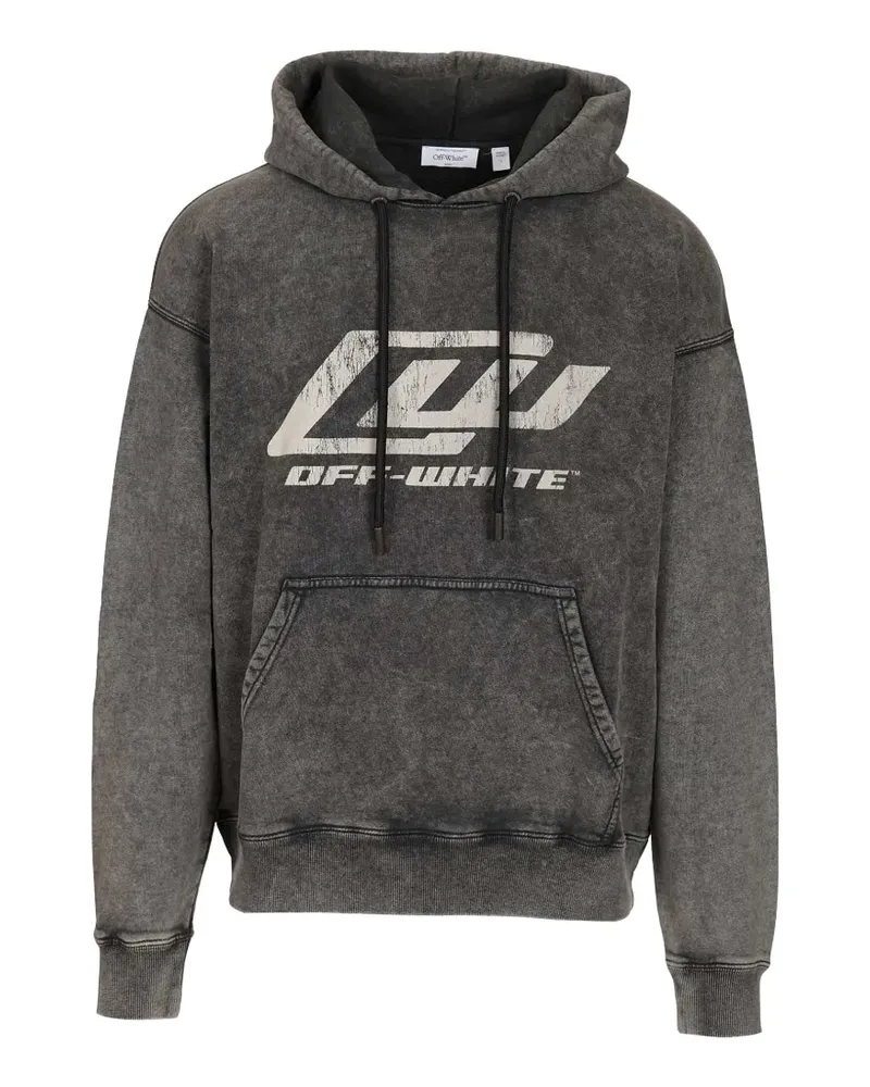 OFF-WHITE logo-detail hoodie - Grau Grau