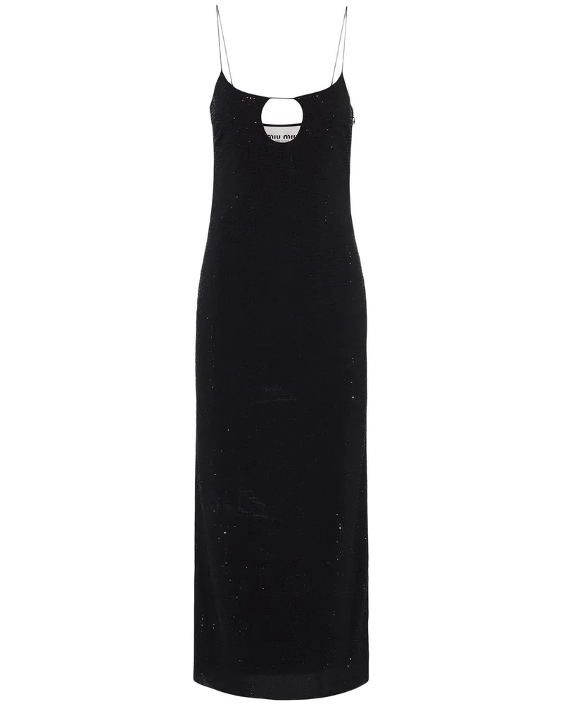 Miu Miu Kleid mit Strass - Schwarz Schwarz