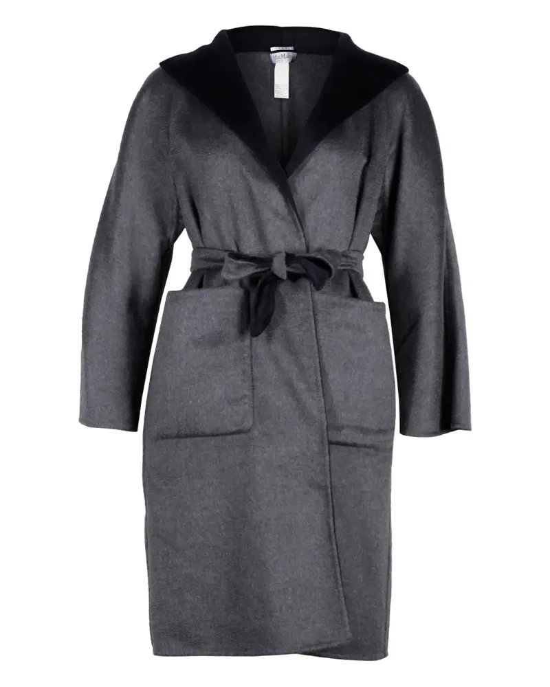 Max Mara Reversible Lilia Coat in Grey and Black Cashmere - Grau Grau