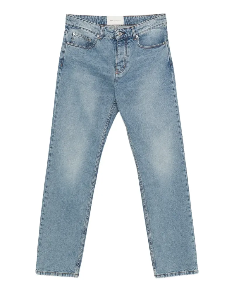 AMI Paris Ausgeblichene Straight-Leg-Jeans - Blau Blau