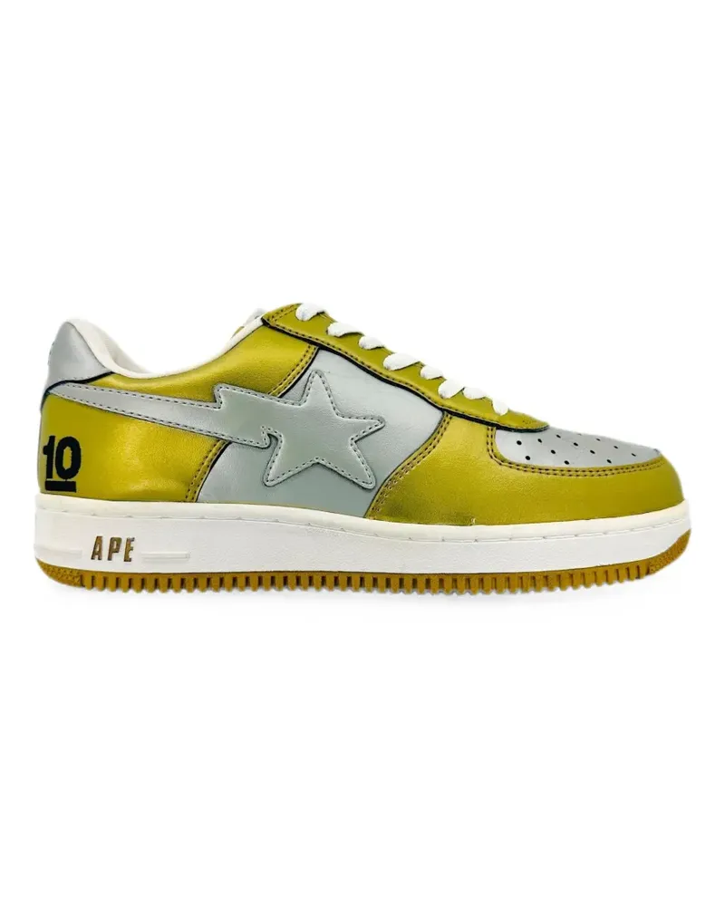 BAPE Bapesta 10th Anniversary metallic sneakers - Gold Gold