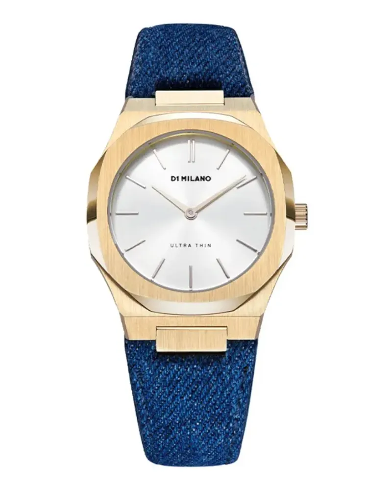 D1 Milano Armbanduhr mit Jeansband - Gold Gold