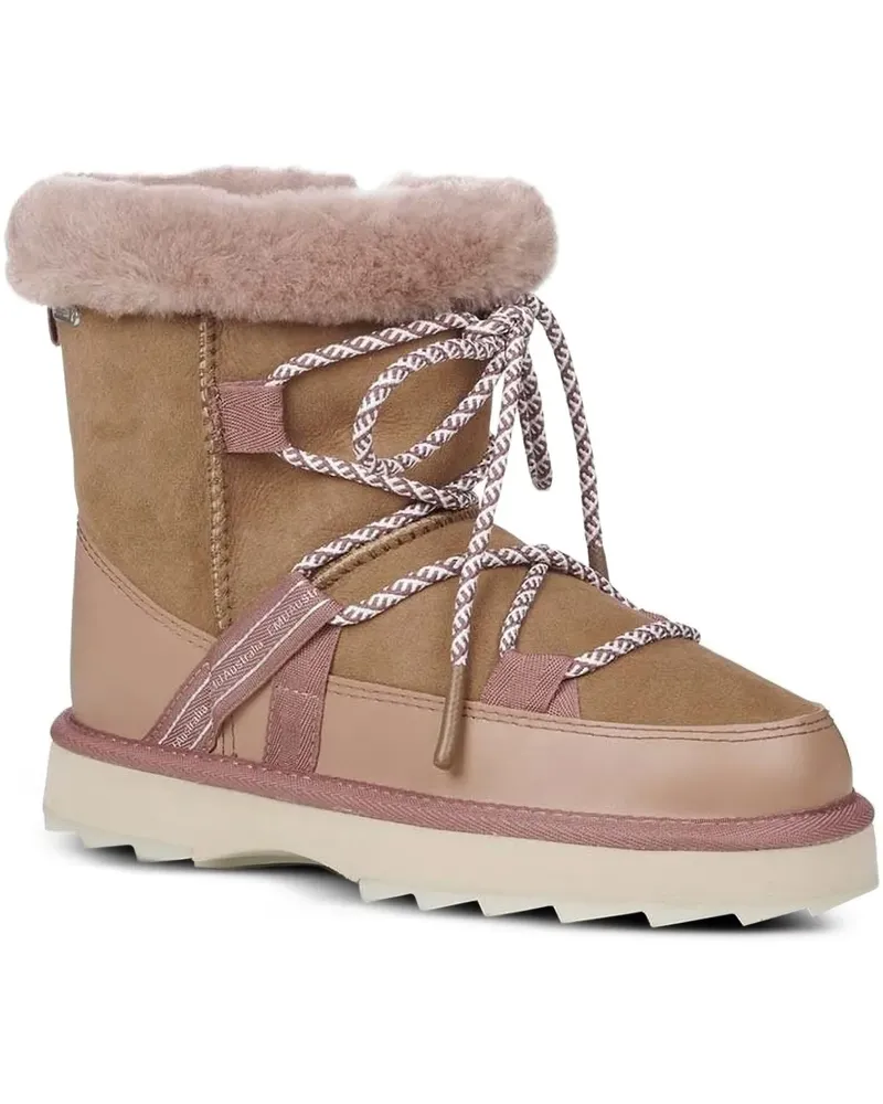 EMU Blurred Schnürstiefel aus Shearling - Braun Braun