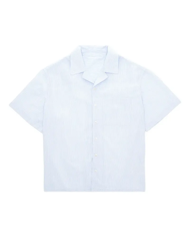 Fortela short-sleeve bowling shirt - Blau Blau