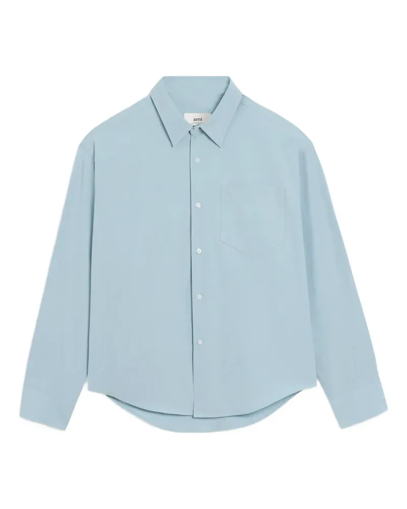 AMI Paris Ami de Coeur Sweatshirt mit Prägung - Blau Blau