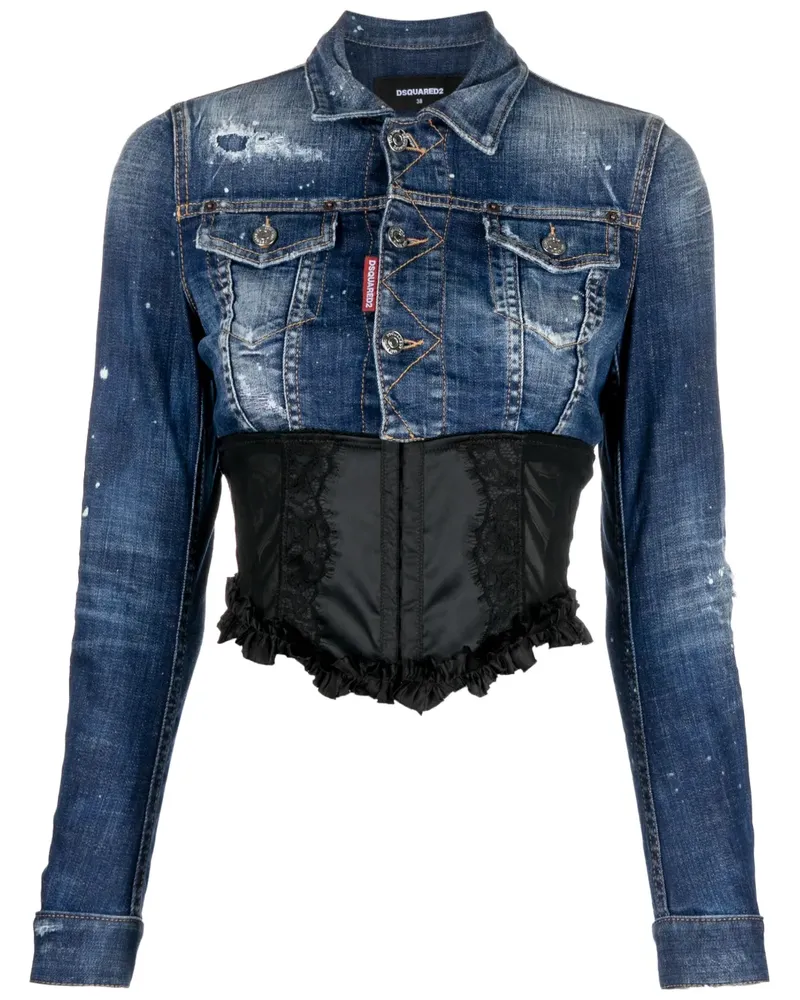 Dsquared2 Jeansjacke mit langen Ärmeln - Blau Blau