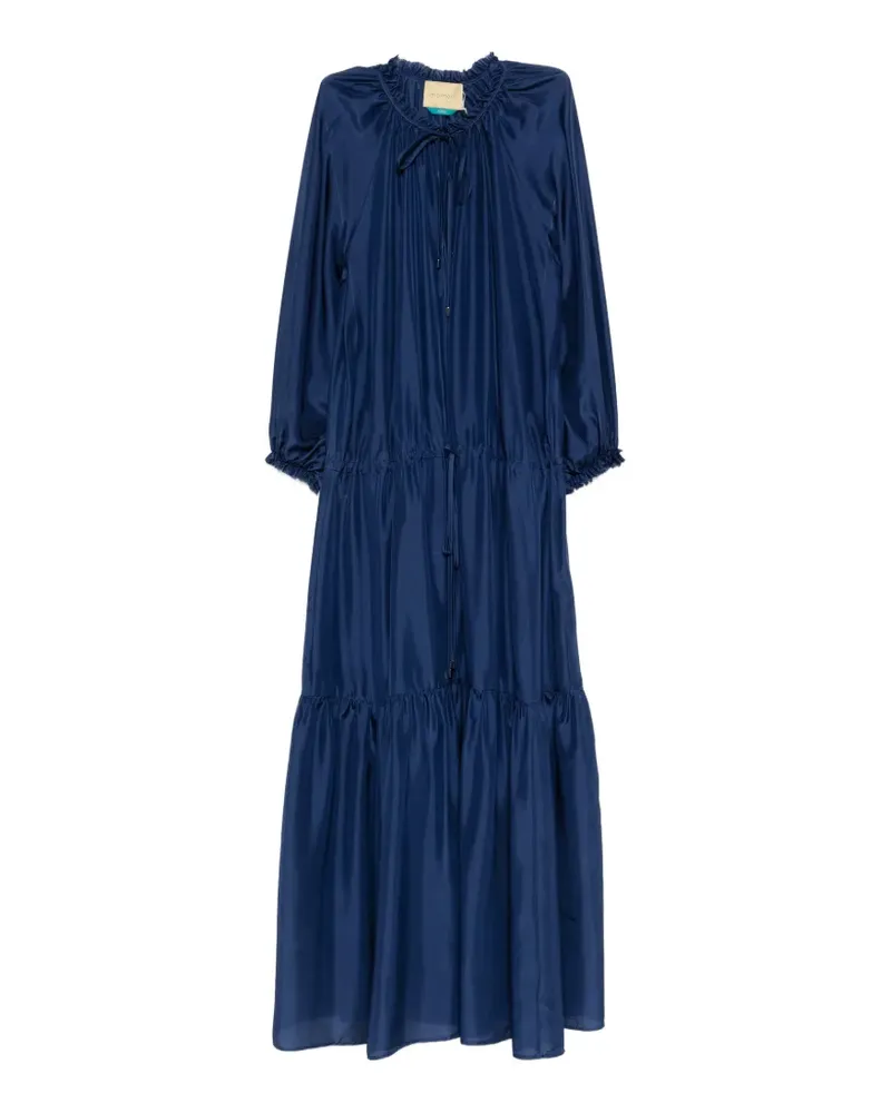 Momoni Viento ruffled maxi dress - Blau Blau